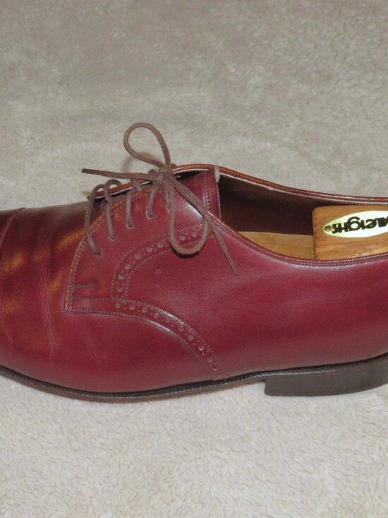 E. Vogel Bespoke Oxblood Calf Leather Balmoral Cap Toe Derbys 11 EE main image 7